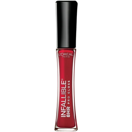 L'Oreal Paris Infallible 8 Hour Pro Lip Gloss, hydrating finish, Red Fatale, 0.21 fl. oz.