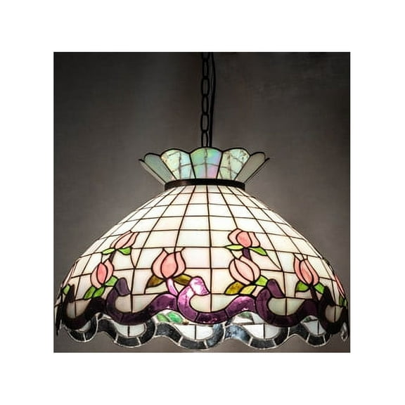 Meyda Tiffany 46579 Roseborder 3 Light 20" Wide Pendant - MultiColor