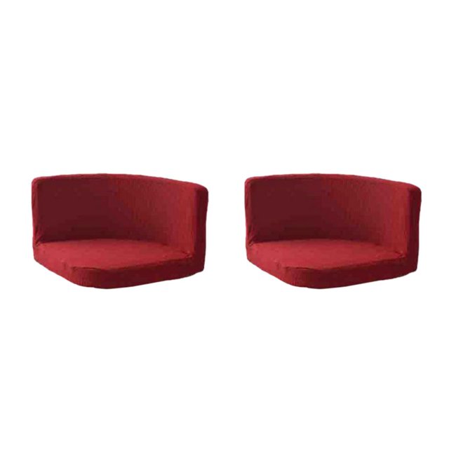 Guardoinrt Modern Simple Style Chair Cover Home Décor With Ease Polyester Trilateral Chair Covers Cover Chairs Made With Polyester Wine red 2Set