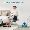 thumbnail image 7 of ELENKER 4-in-1 Raised Toilet Seat with Handles and Back, Medical Bedside Commode Chair, Adjustable Toilet Safety Frame, Shower Chair with Collapsible Basin, 7 of 7