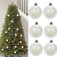 thumbnail image 5 of 6PC Christmas Iridescent Ornaments,DIY Plastic Clear Fillable Iridescent Christmas Balls, Baubles DIY Craft for Christmas Tree Window Home Holiday Party Wedding Decor(White 6cm), 5 of 7