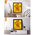 thumbnail image 3 of HFDF - Sunflowers - Vcent Van Gogh Giclee Prts w/Antique Brown for Wall Decor. Picture:, Total w/Frame: 12x16inch Framed, 3 of 6