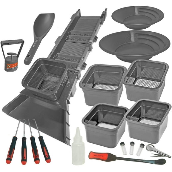 Sluice Fox 31 Inch Modular Sluice Box Portable Gold Panning Kit 22 Piece