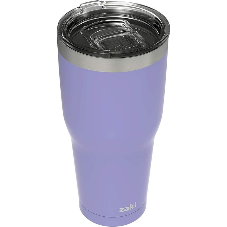 Zak Designs Aberdeen Vacuum Insulated 18/8 Stainless Steel Travel Tumbler  with Leak-Proof Click Lid and Silicone Wrap, Fits in Car Cup Holders  (Non-BPA, 24 oz, Tropic) 