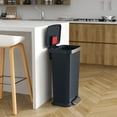 thumbnail image 3 of iTouchless SoftStep 13.2 Gal Kitchen Trash Can with Odor Filter, Dent-Proof Black Plastic, 3 of 7