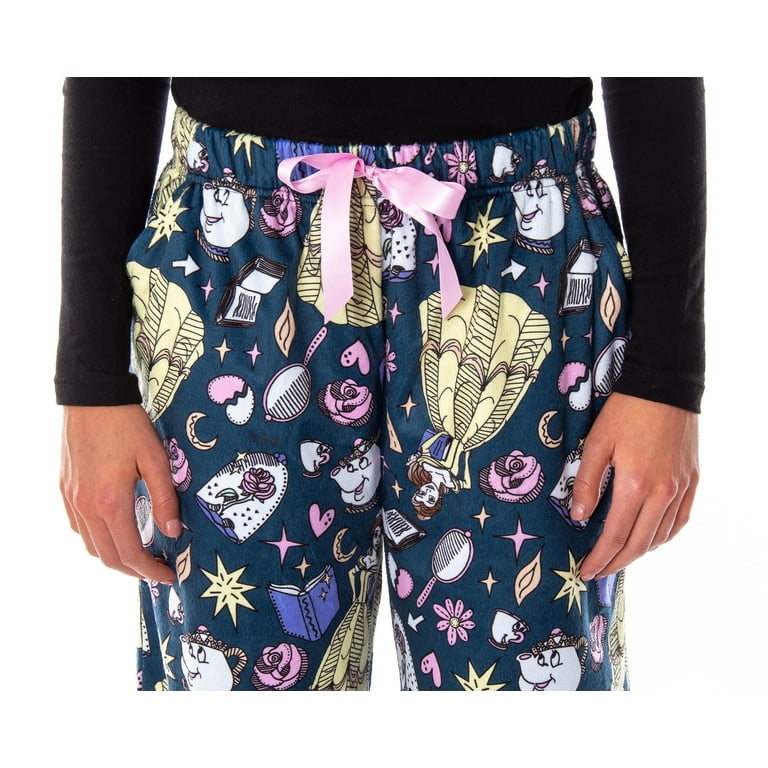 Disney Princess Women s Beauty And The Beast Smooth Fleece Pajama Pants XL