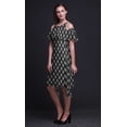 thumbnail image 3 of Bimba Block Print Womens Chic Style Cold Shoulder Shift Dress Summer Tunic -X-Large, 3 of 6