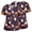 Dark Purple, variant on Plus Size Short Sleeve Nurse Scrub Tops Women V Neck Halloween Pattern Pumpkins Skull Prints Stretchy Pocket Scrub Tunics with Pockets Yellow 4XL