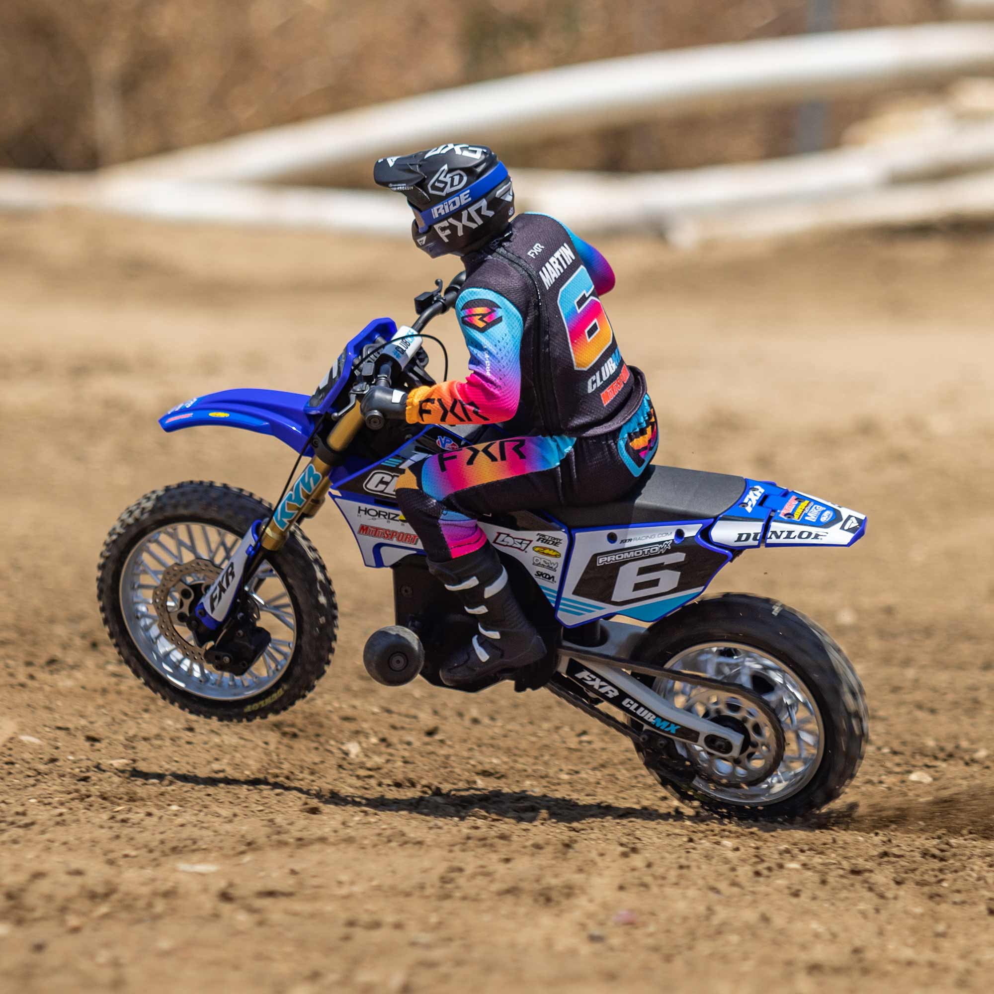 Losi RC Motorcycle Promoto-MX 1/4 Motorcycle Ready-to-Run Battery and Charger Not Included ClubMX LOS06000T2 Blue Other Gas Tank Motorcycle etc.
