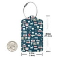 thumbnail image 4 of Disketp 2 Pcs Luggage Tag For Suitcase,Dental Seamless Leather Baggage Tag With Stainless Steel Loop Privacy Cover For Women Men Girls, 4 of 5