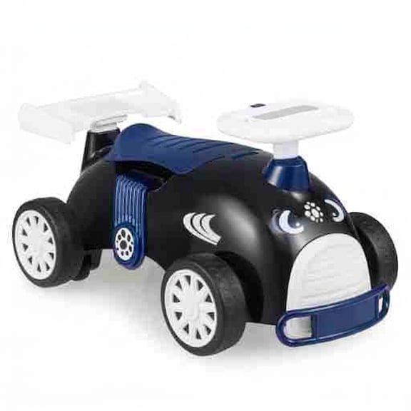 Redsmile Kids Ride On Sliding Car for Toddlers 19-36 Months, Foot-to-Floor Push Ride On Toy with Music, Under-Seat Storage and 33 lbs Capacity, Boys Girls Scoot Car, Black