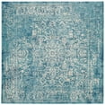thumbnail image 2 of SAFAVIEH Square Rug 3' - Evoke Collection - Traditional Design, Blue & Ivory, Non-Shedding & Easy Cleaning, Ideal for Living Room, Bedroom, Dining Space, 2 of 11