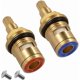 thumbnail image 1 of 2pcs Ceramic Faucet Replacement Cartridge 20 Steps Universal Brass With Screw Replacement, 1 of 5