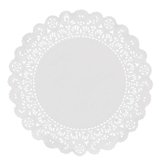 Hygloss 8-Inch White Paper Doilies – 36-Pack, Decorative & Food-Grade Safe