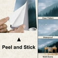 thumbnail image 4 of Peel and Stick Wallpaper Waterproof Misty Forest Wall Mural Decor Self Adhesive and Removable 100in x 144in, 4 of 8
