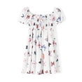 thumbnail image 2 of xiaxaixu Robe Parent-Enfant, Maman Fille Papillon Imprimé Cordon Amincissant Taille Haute Midi, 2 of 9