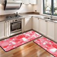 thumbnail image 3 of Kitchen Rugs Sets Of 2,Red Mushroom Pattern Pink Pattern Anti Fatigue Kitchen Mat Rugs Non Slip Washable,Decorative Kitchen Floor Mats for Kitchen,Sink,Laundry,17"x47"+17"x47", 3 of 5