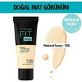 thumbnail image 1 of Maybelline New York Fit Me Matte Foundation -105 Natural Ivory, 1 of 1