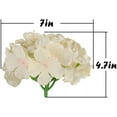 thumbnail image 4 of Silk Hydrangea Heads Artificial Flowers Heads with Stems for Home Wedding Decor,Pack of 10 (White), 4 of 5