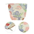 thumbnail image 3 of Bolsas de maquillaje de mano reutilizables con estampado floral de 1 pieza para vacaciones en blanco, rojo y rosa de algodón, 3 of 5