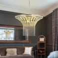 thumbnail image 1 of 8-luz 23.6" ancho cristal candelabra de cascada (bombilla no incluida), 1 of 4