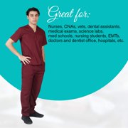 ACTIVE UNIFORMS Men Scrub Set Medical Scrub Top and Pants (Burgundy, Medium)