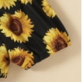 thumbnail image 5 of Dooleck Baby Girl Clothes Infant Ribbed Ruffle Bodysuit Sunflower Shorts Outfit Set, 5 of 8