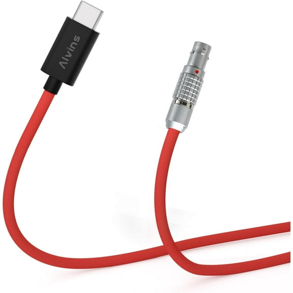 Alvin's Cables Ultra Soft USB-C Type-C to 2 Pin 12V Fast Charging Power Cable for Tilta for Teradek for SmallHD for Z-CAM for Blackmagic Pyxis 60cm|24inches