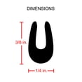 thumbnail image 2 of 18 Feet Gloss Black U Shape Reduced Size Car Door Edge Guard Trim, 2 of 4