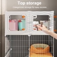 thumbnail image 4 of Qiyester Integrated Cat House - Home Indoor Cat Cage with Cat Nest Cat Litter Box One Bedroom One Bathroom Cat Villa Cat House, Grey, 4 of 7