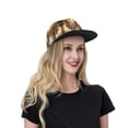 thumbnail image 4 of Flat Bill Trucker Hats for Women Men - Golden Horned White Dragon Adjustable Flat Baseball Cap Snapback Hats Dad Hats for Men, 4 of 7