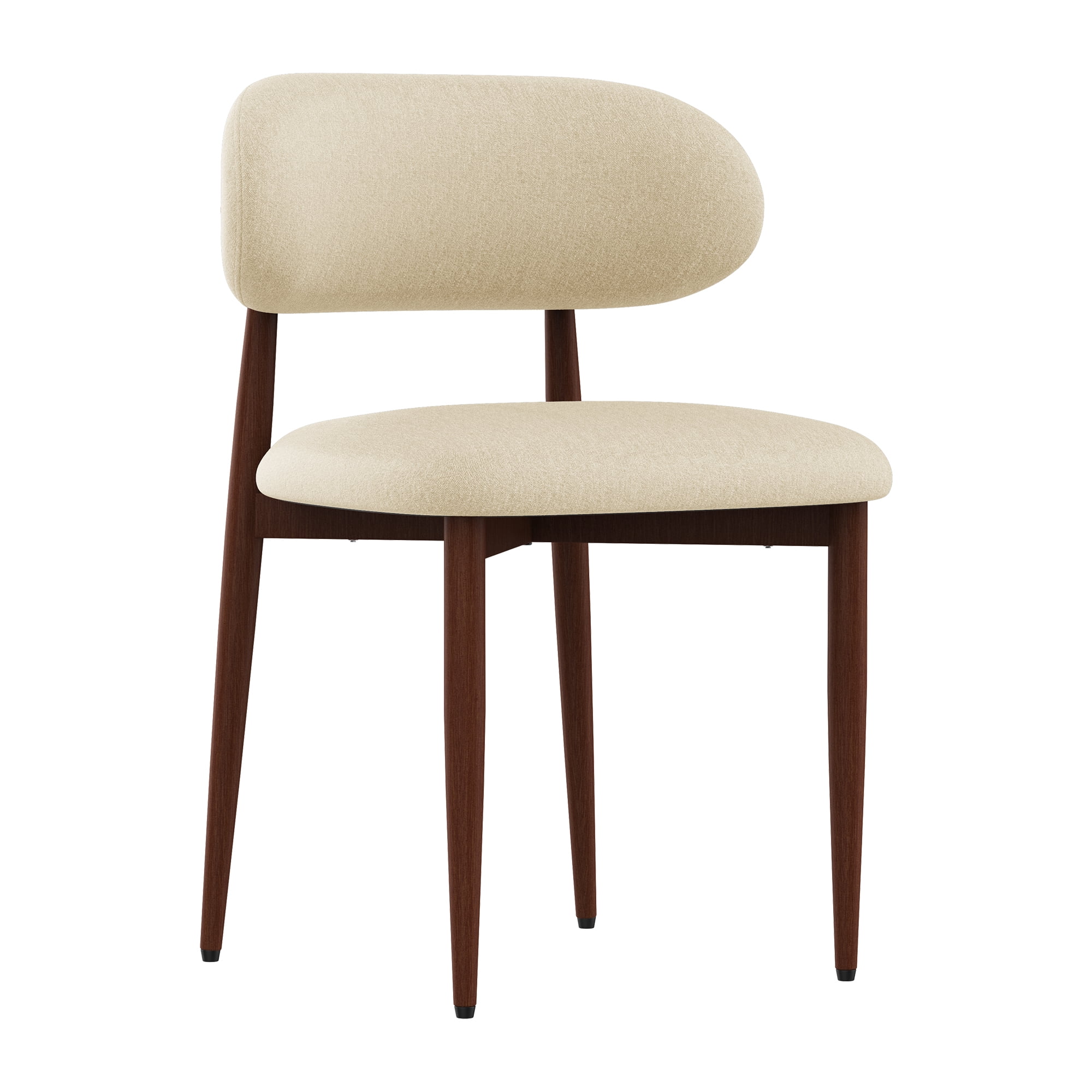Dining Chairs Set Of 4, Chenille Fabric Cushioned Dining Chair, Carbon Steel Chair Leg Bracket With Wooden Veneer, Suitable For Commercial And Family Restaurants