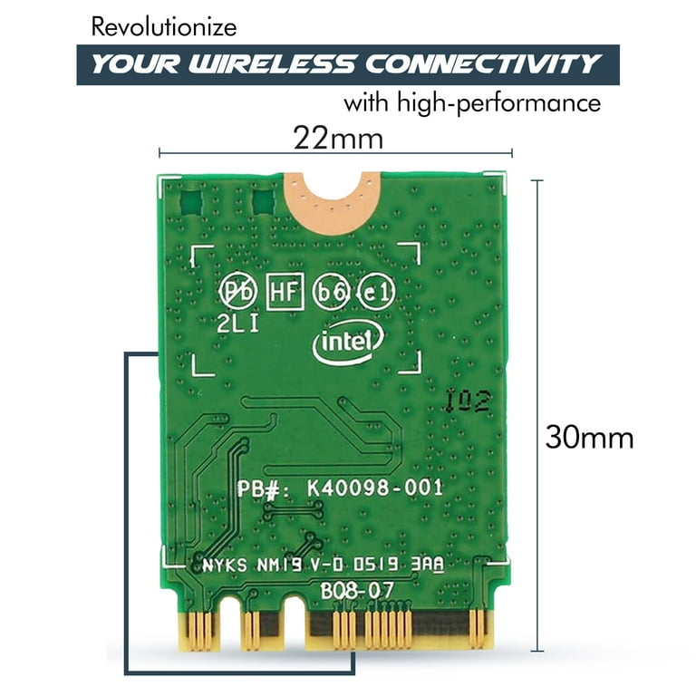 BULK PACK 100CT: WIFI 6 Laptop Upgrade Card Dual Band AX200NGW 2.4