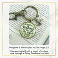 thumbnail image 4 of Be Anxious for Nothing Gutsy Goodness Bronze Keychain Believer Reminder Message Jewelry Bird Charm, 4 of 8