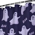 thumbnail image 3 of Dark Purple Halloween Ghosts with Boo Shower Curtain 72"x72" ,Bathroom Decorative Shower Curtains Set with 12 Hooks,Modern Waterproof Washable Shower Curtain, 3 of 6