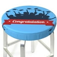 thumbnail image 3 of Fotbe Congratulation Graduate Stool Covers Round,Waterproof Round Bar Stool Covers Bar Chair Covers Washable Stool Cushion Slipcover for 12-14 Inch Chair-14 inch, 3 of 7