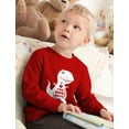 thumbnail image 4 of Tstars Boys Unisex Valentine's Day Shirts for Kids Love Valentine's Day Kids favourite shirts I Love You This Much T Rex Gift Idea for Boy Toddler Kids Birthday Gift Sweatshirt, 4 of 5