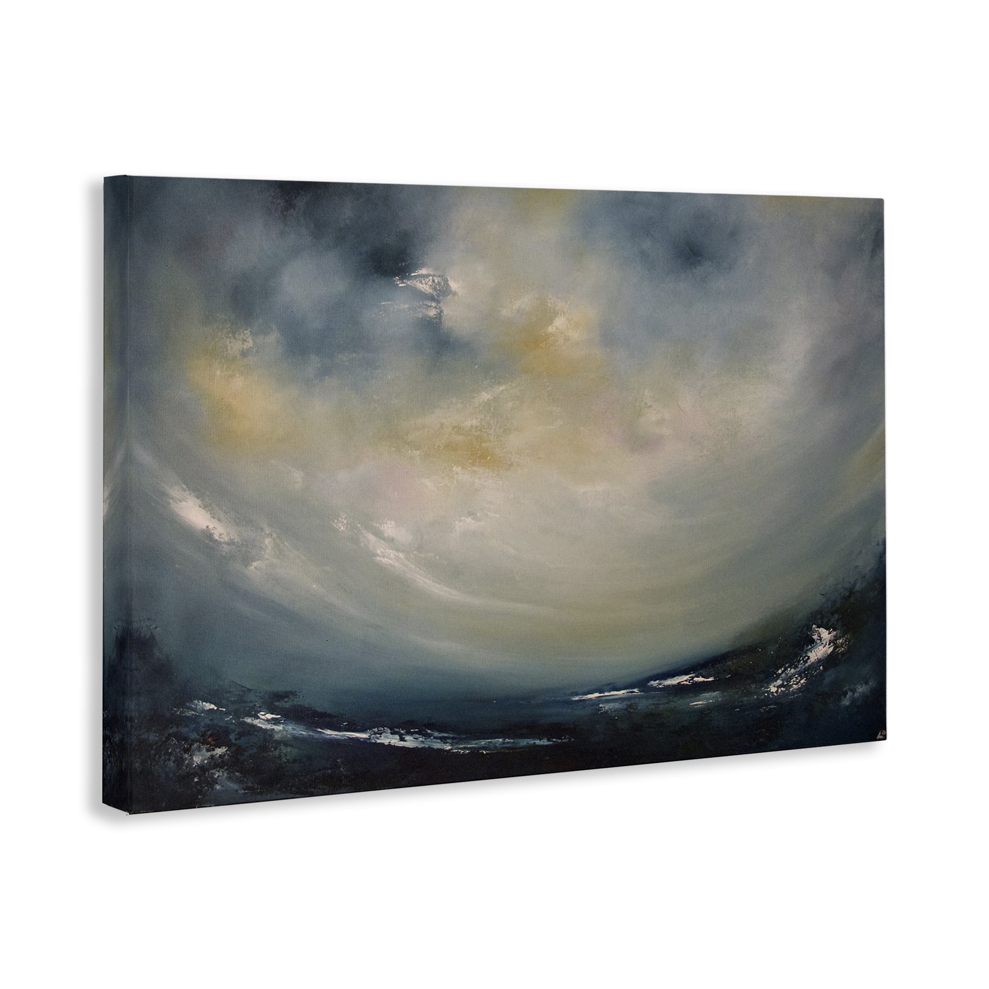 Stupell Industries Sun Through Storm Clouds Abstract Painting Wrapped Canvas Art Print Wall Art, 30 x 20