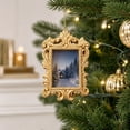 thumbnail image 6 of 2026 Christmas Indoor Decoration Christmas Resin Pendant Snow Cedar Decoration DIY Photo Frame Christmas Tree Decoration Holiday Decoration Champagne Gold Color, 6 of 7