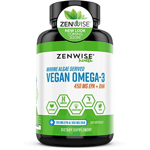 Vegan Omega 3 Supplement Fish Oil Alternative Source for EPA & DHA