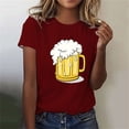 thumbnail image 2 of WREESH Womens Summer Vintage Beer T-Shirts Casual Crewneck Graphic Tees Short Sleeve Slim Fit Pullover Oktoberfest Shirts Red B, 2 of 4
