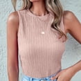 thumbnail image 2 of Women Summer Tops Women Fashion Casual Sleeveless Top Casual Knit Shirt Vest Round Neck Splice Tanks Top Dress Womens Business Tops for 3x for Dressy Camisole Crop Pink XL, 2 of 8