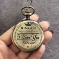 thumbnail image 5 of Reloj de bolsillo de marido tallado reloj de bolsillo de cuarzo vintage colgante reloj de bolsillo vintage, 5 of 5