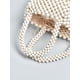 thumbnail image 3 of Zhuge Bolso de hombro tejido para mujer, bolso de mano tejido, bolso de mano tejido elegante para playa de verano, bolsos de hombro de 5,7 x 5,7 x 5,7 pulgadas (caqui), 3 of 4