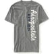 thumbnail image 1 of Aeropostale Mens Est 1987 Vertical Embellecido Camiseta, Gris, X-Small Aeropostale Camiseta adornada, 1 of 2