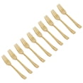 thumbnail image 3 of Cubiertos desechables Suministros de decoración resistente Utensilios Vajilla para fiestas Catering 10x tenedores dorados, 3 of 9