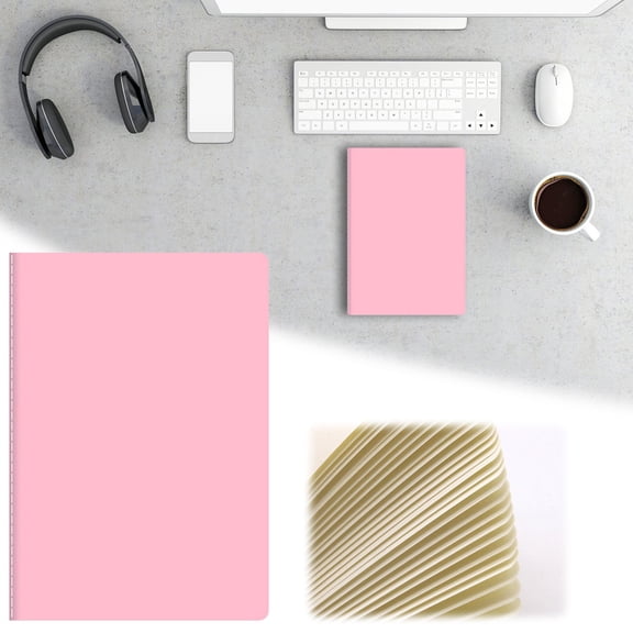 Bulk 1 Pack A5 Softcover Notebooks Lined Journal for Business Notes School Homework Diary and Daily Writing Random Colors, Light Pink
