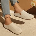 thumbnail image 6 of Women's Perforated Closed Toe Mules, Low-Top Lightweight Slip-On Breathable Flat Clogs for Casual & Everyday Wear Beige 6.5, 6 of 8