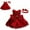 Red, variant on WOYY Newborn Girls Lace Bowknot Princess Wedding Formal Dress & Headband Set, Sizes 0-24M