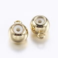 thumbnail image 1 of Brass Tube Bails Loop Bails with Rubber Barrel Golden 7x5x3.5mm Hole: 0.7mm Inner Diameter: 1.5mm, 1 of 1